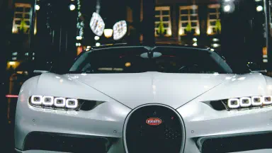 White bugatti