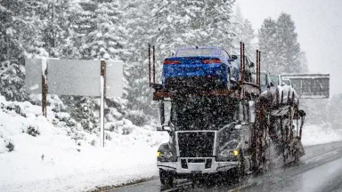 Cars on a car Hauler