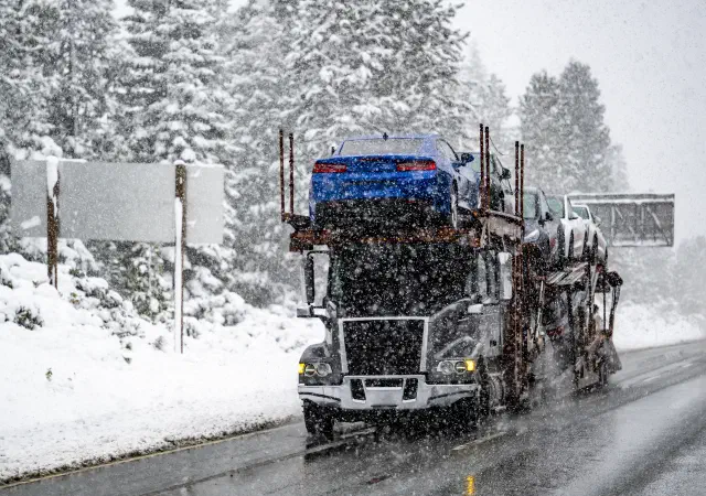 Cars on a car Hauler