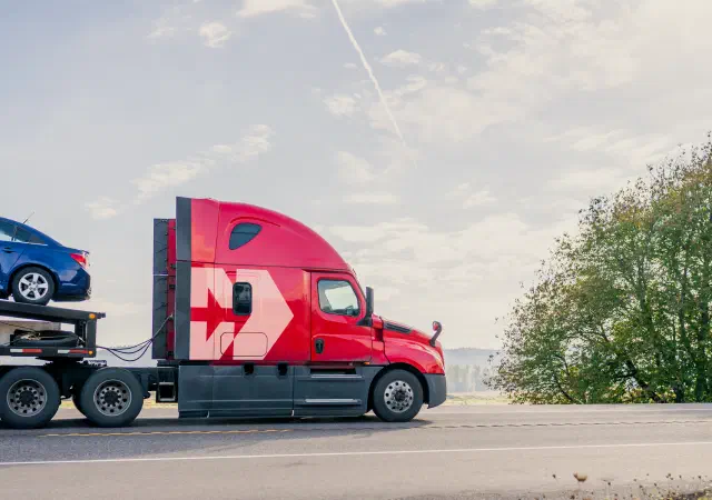 Cars on a car Hauler